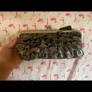 *NWT* Gray & Silver Clutch Bag